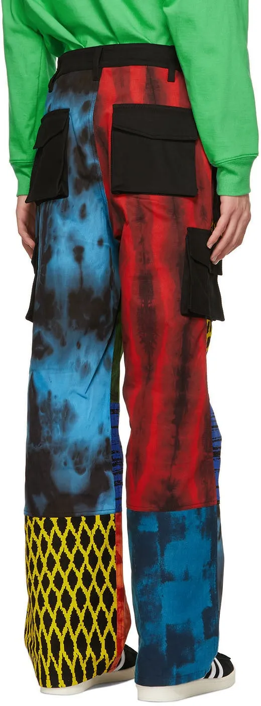 AGR SSENSE Exclusive Multicolor Hand-Printed Cargo Pants