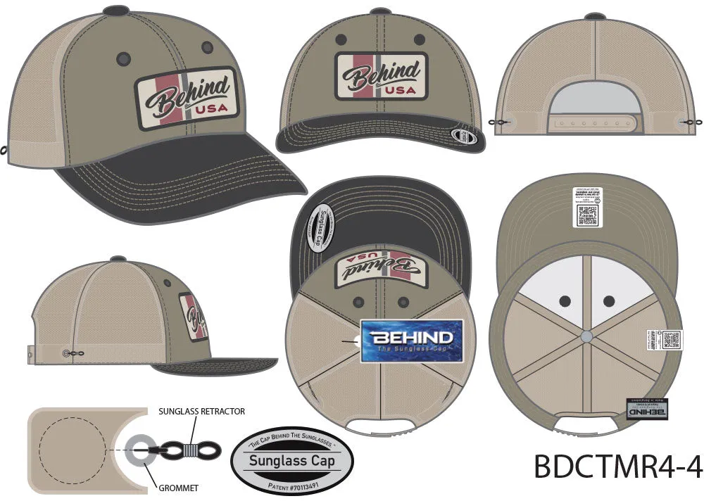 BDCTMR4-5 (MOSS AND CHARCOAL / ECRU MESH)