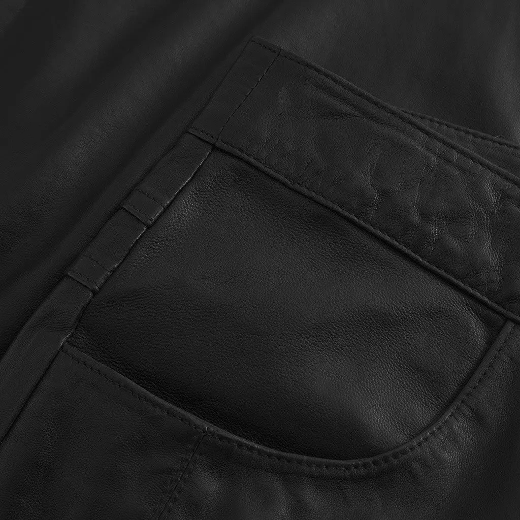Bindy leather pants (HW) / 51176 - Black (Nero)
