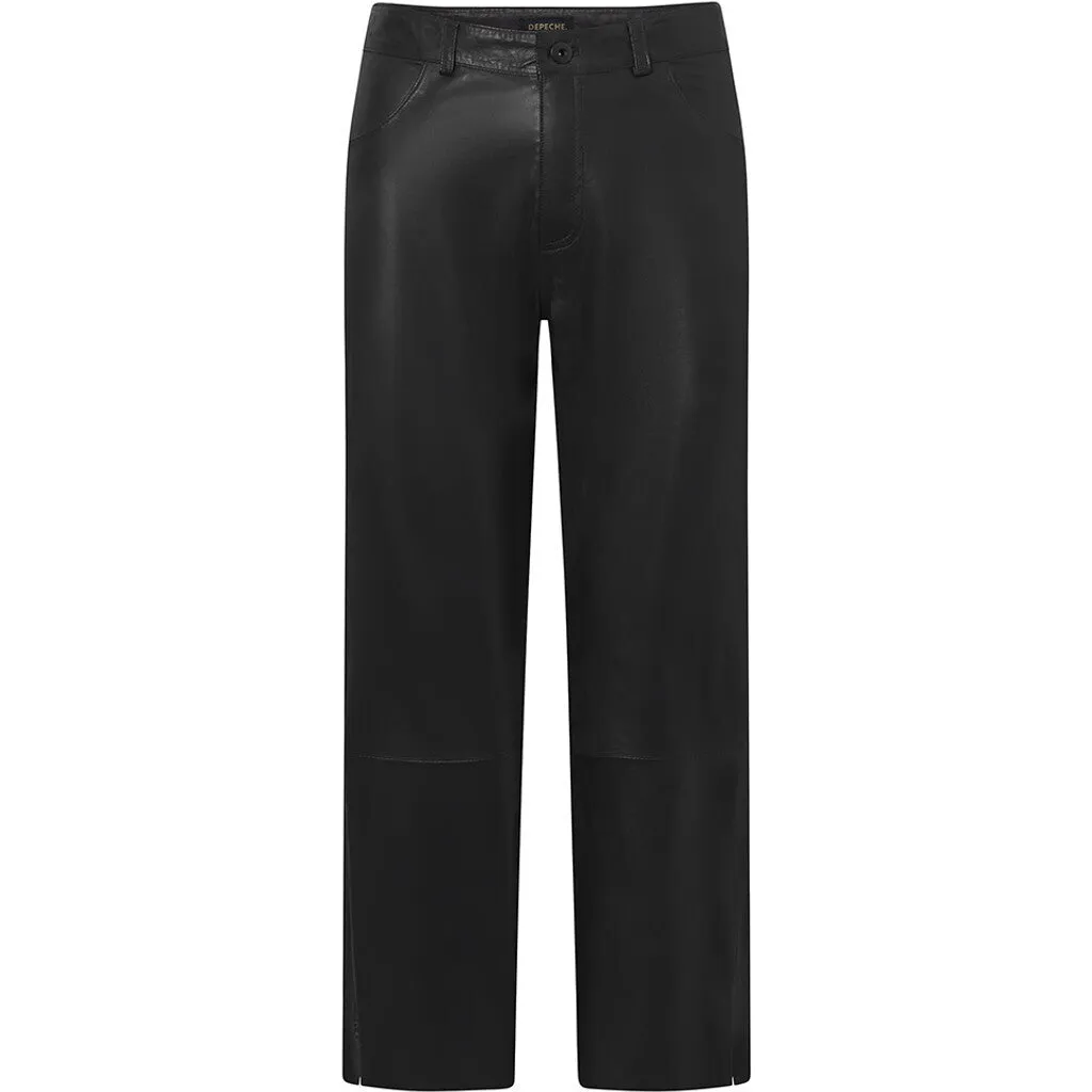 Bindy leather pants (HW) / 51176 - Black (Nero)