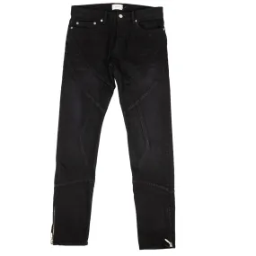 Black Rhoadster Denim Straight Leg Pants