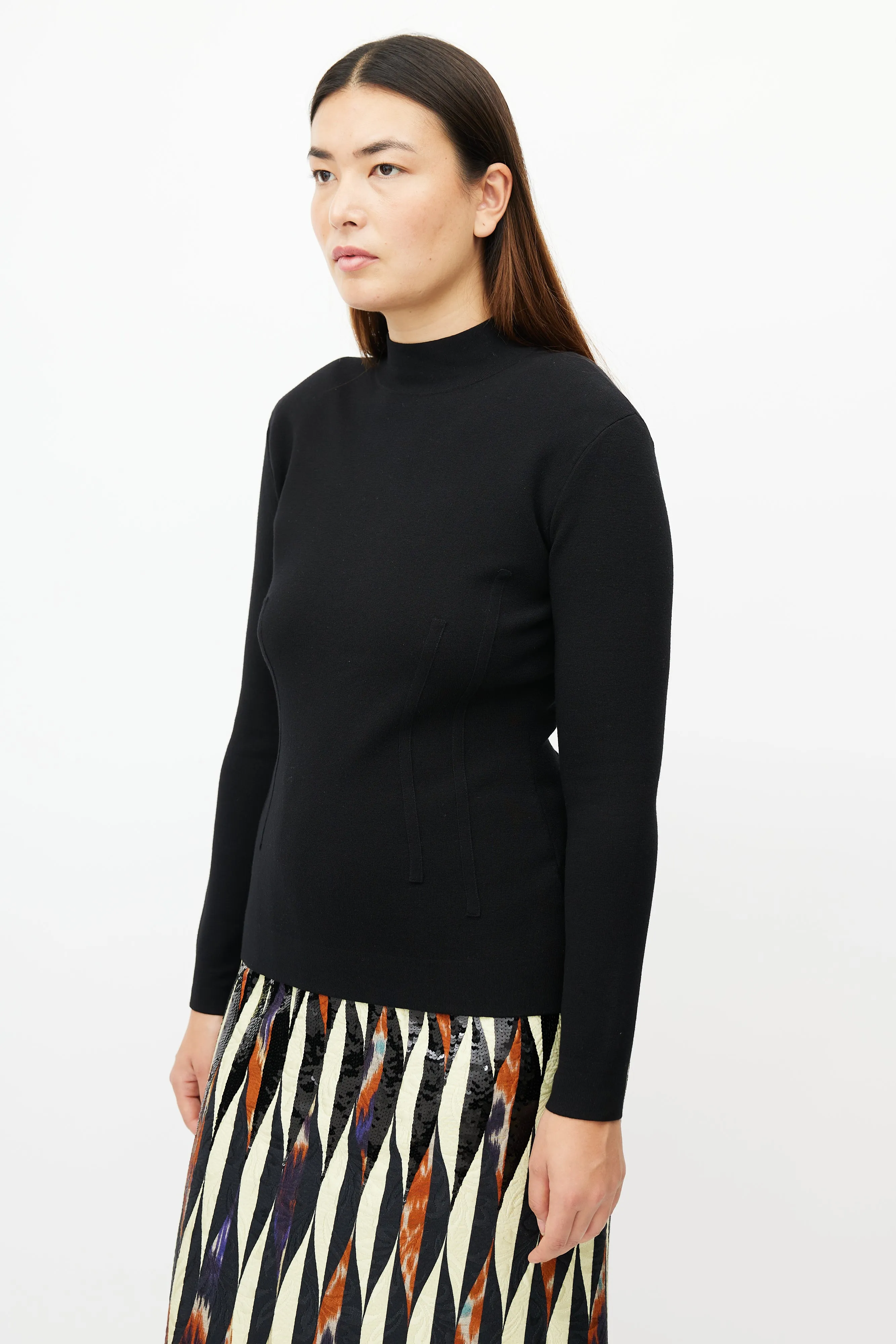 Black Structured Top