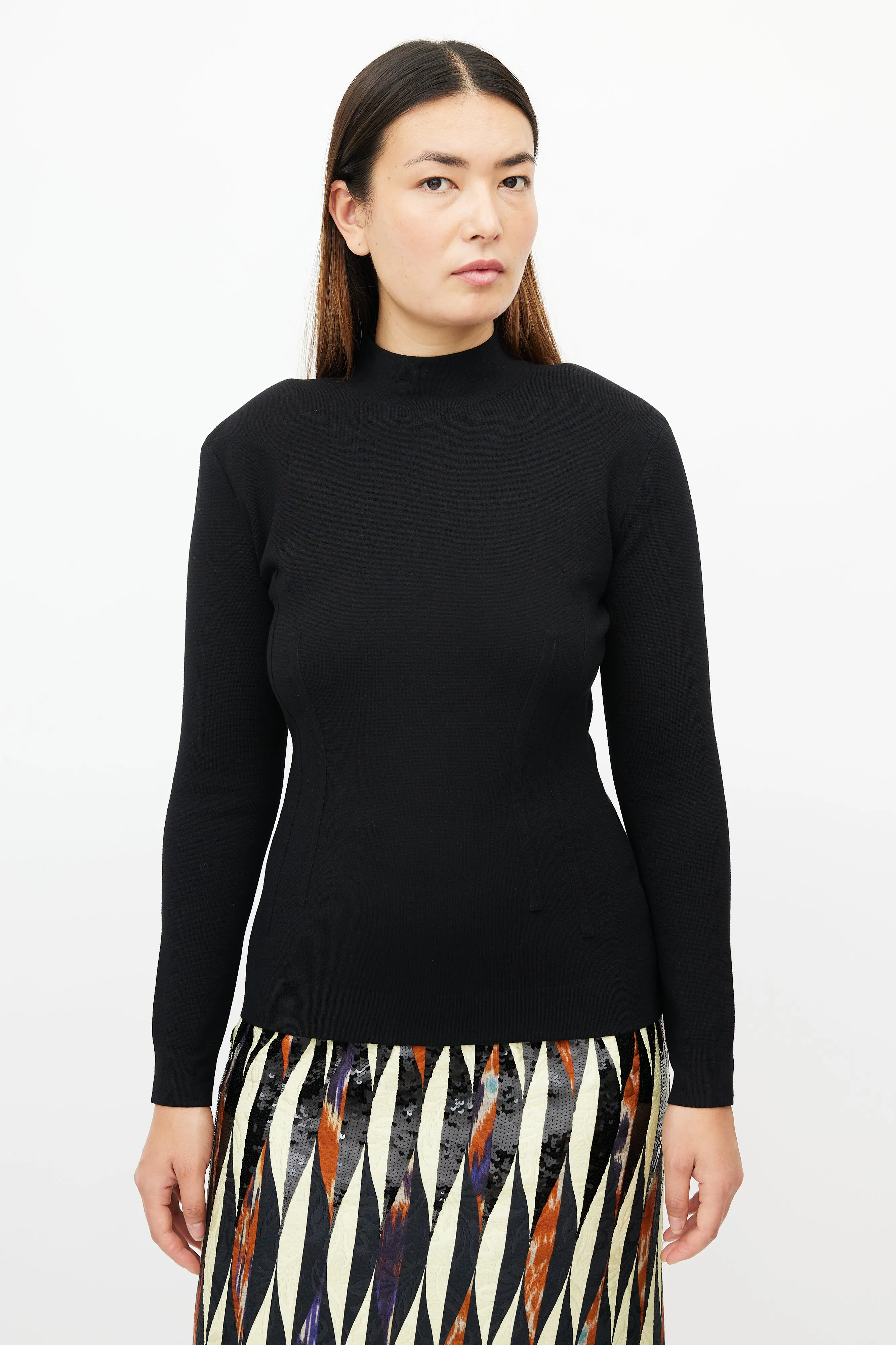 Black Structured Top