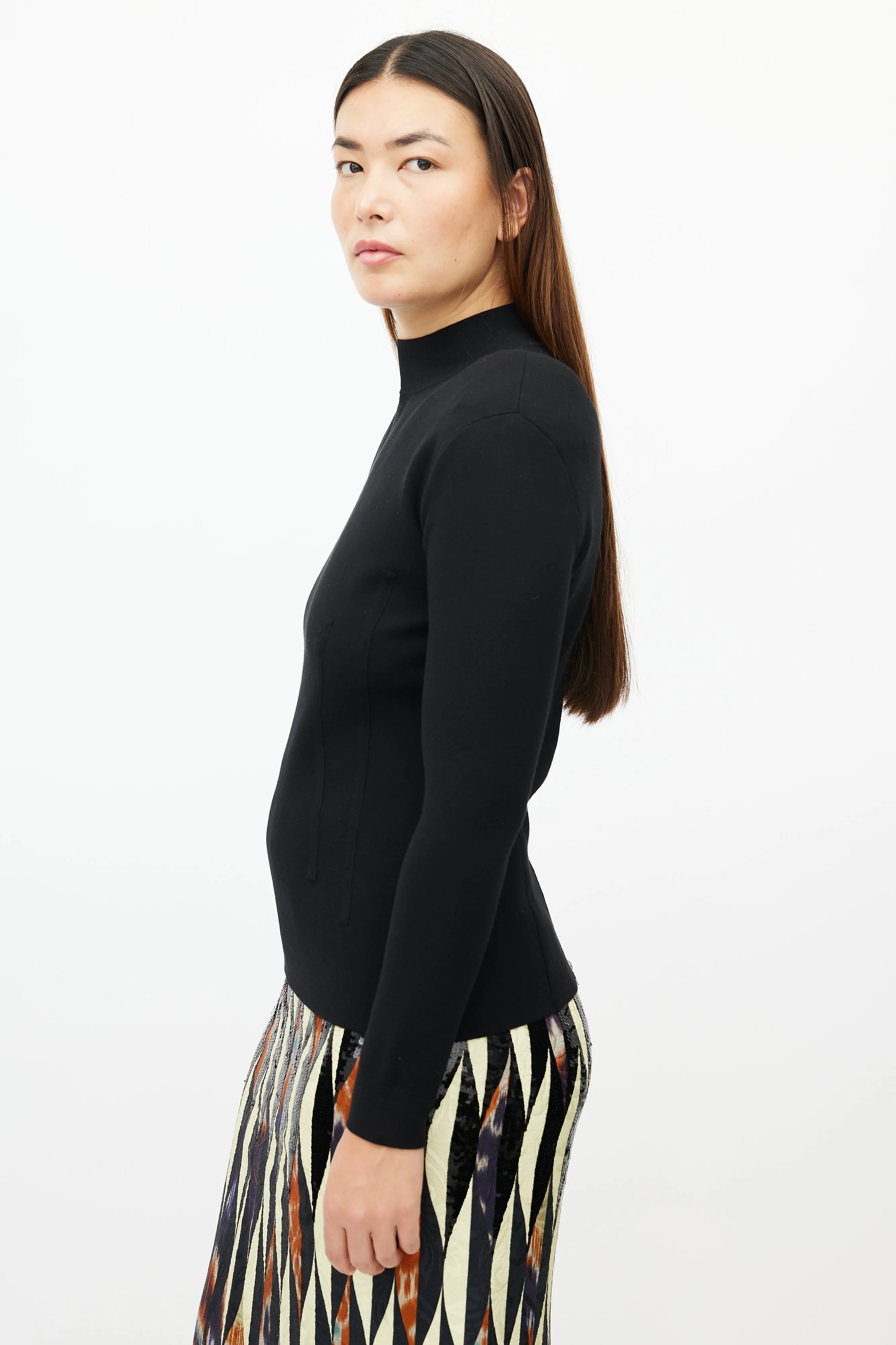 Black Structured Top