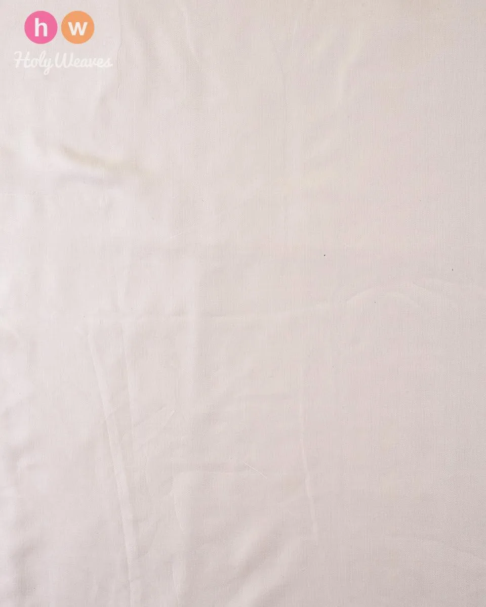 Cream Drill Plain Woven Silk Fabric