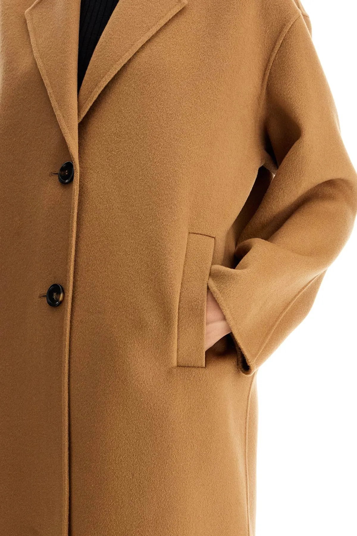 DOUBLE WOOL COAT WITH SCREWDRIVER DESIGN
