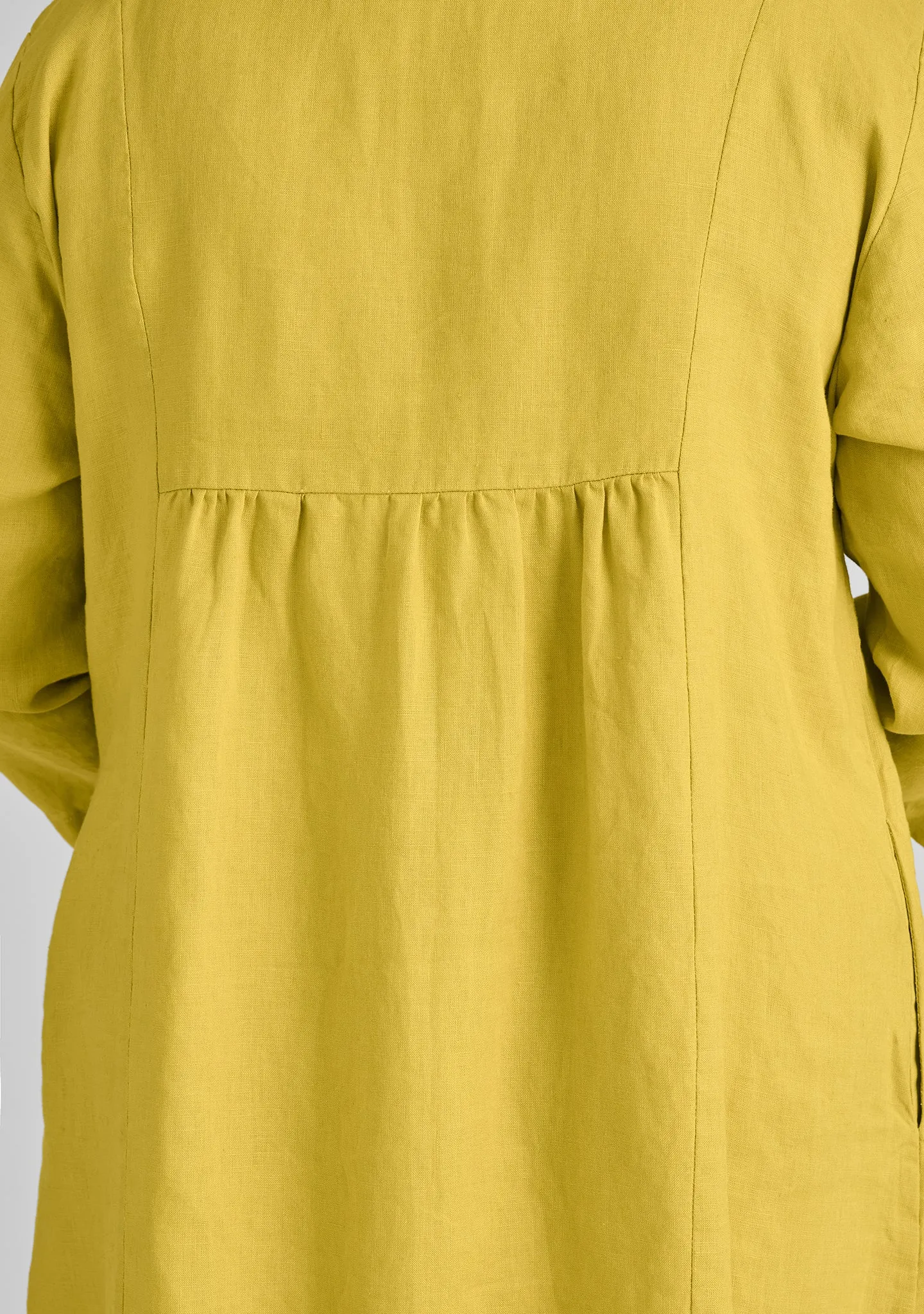 Happy Gathers Dress - Linen Shift Dress