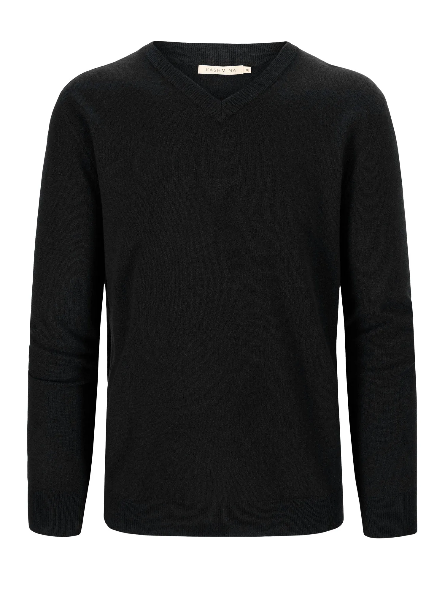 Herre kashmirgenser "V-neck" - Sort
