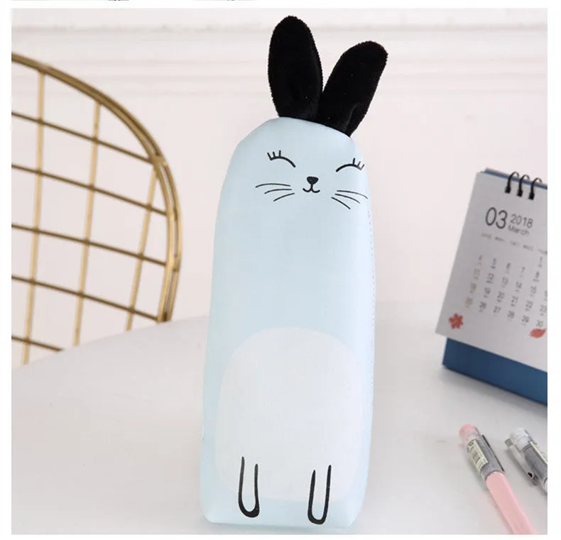 Kawaii Bunny Leather Pencil Case