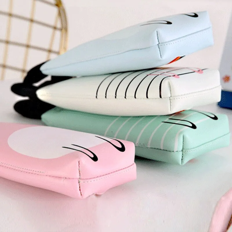 Kawaii Bunny Leather Pencil Case