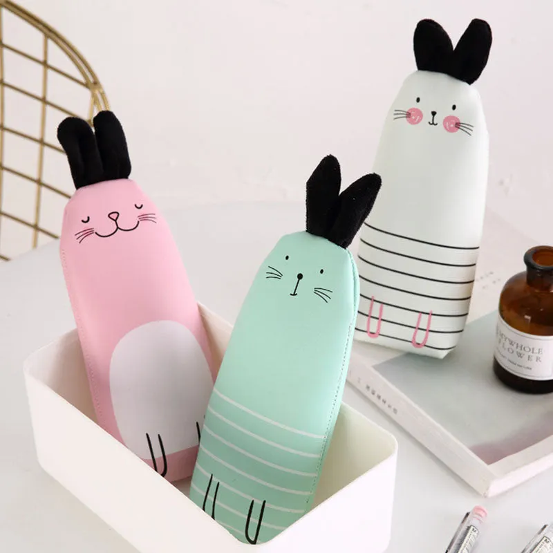 Kawaii Bunny Leather Pencil Case