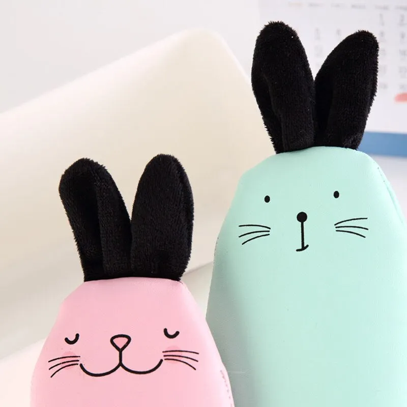 Kawaii Bunny Leather Pencil Case