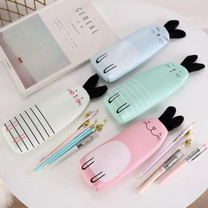Kawaii Bunny Leather Pencil Case