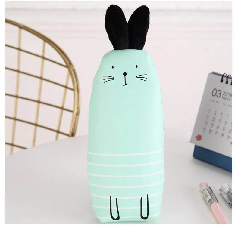 Kawaii Bunny Leather Pencil Case