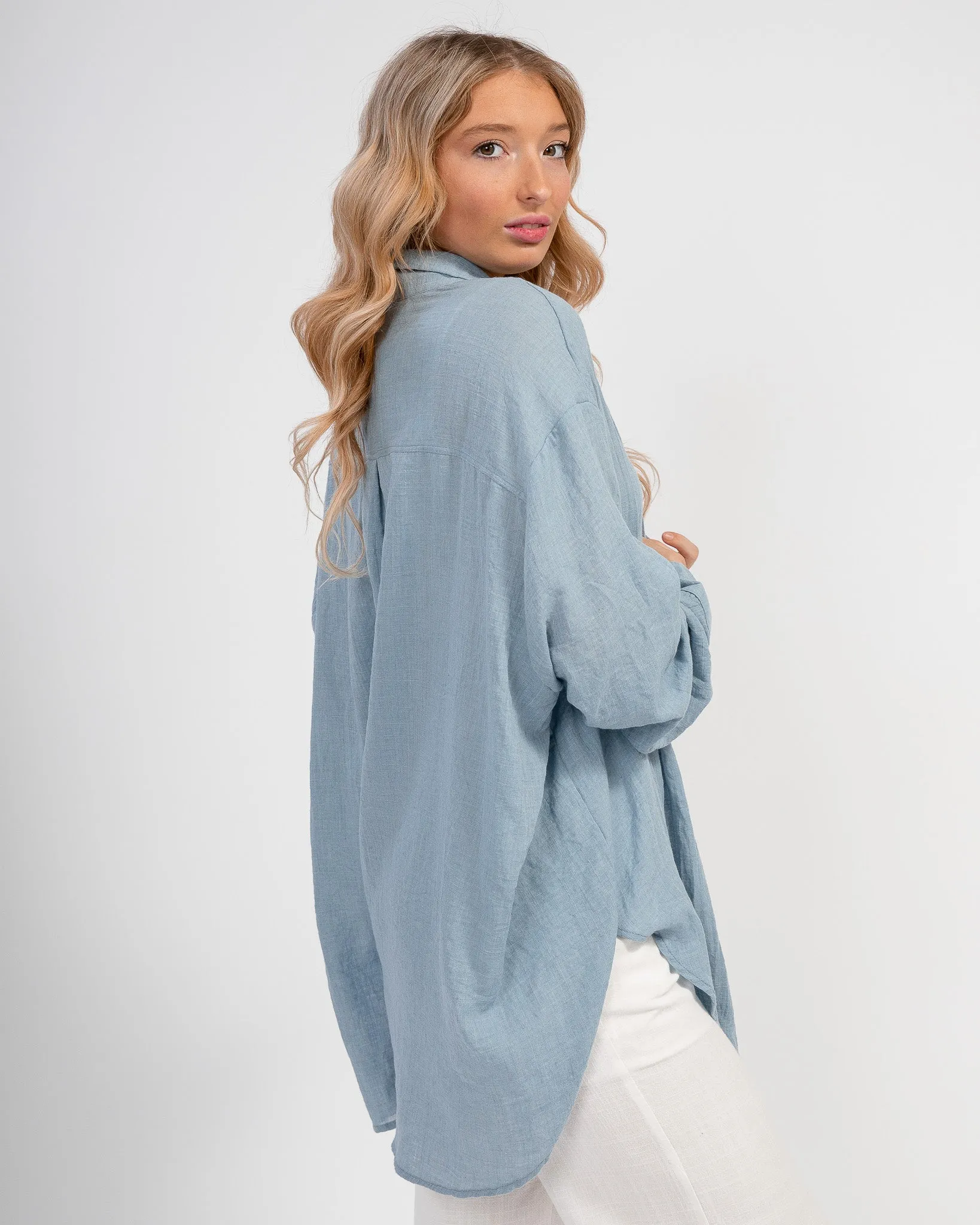 Self Love Button Up: Denim