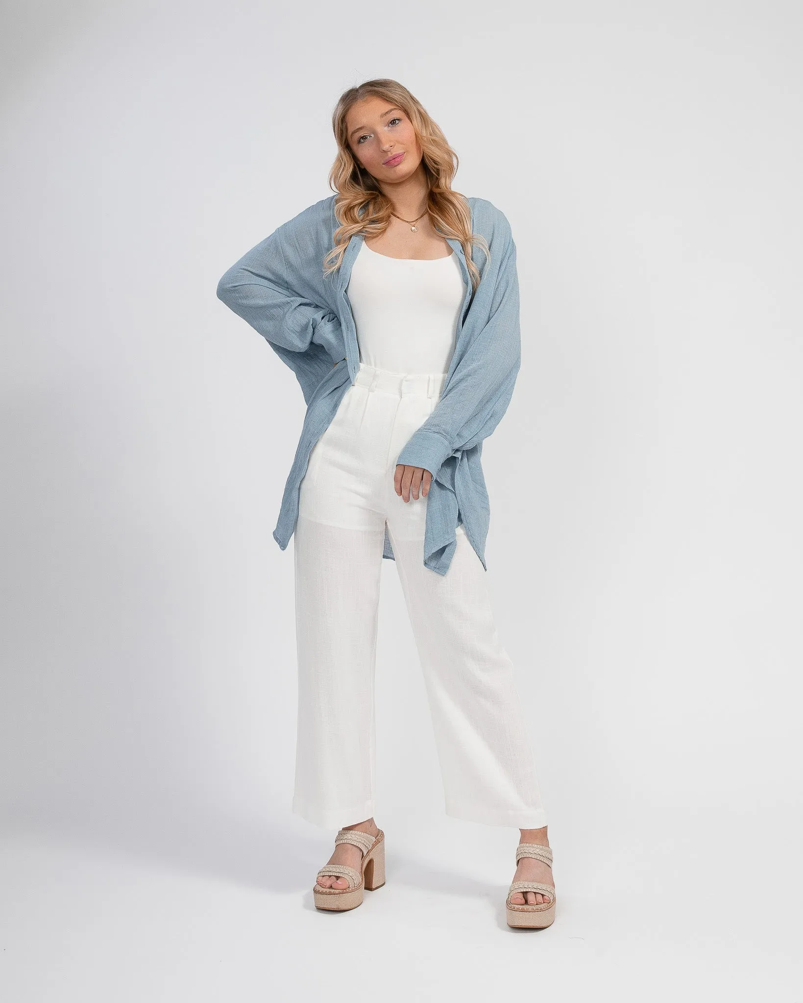 Self Love Button Up: Denim