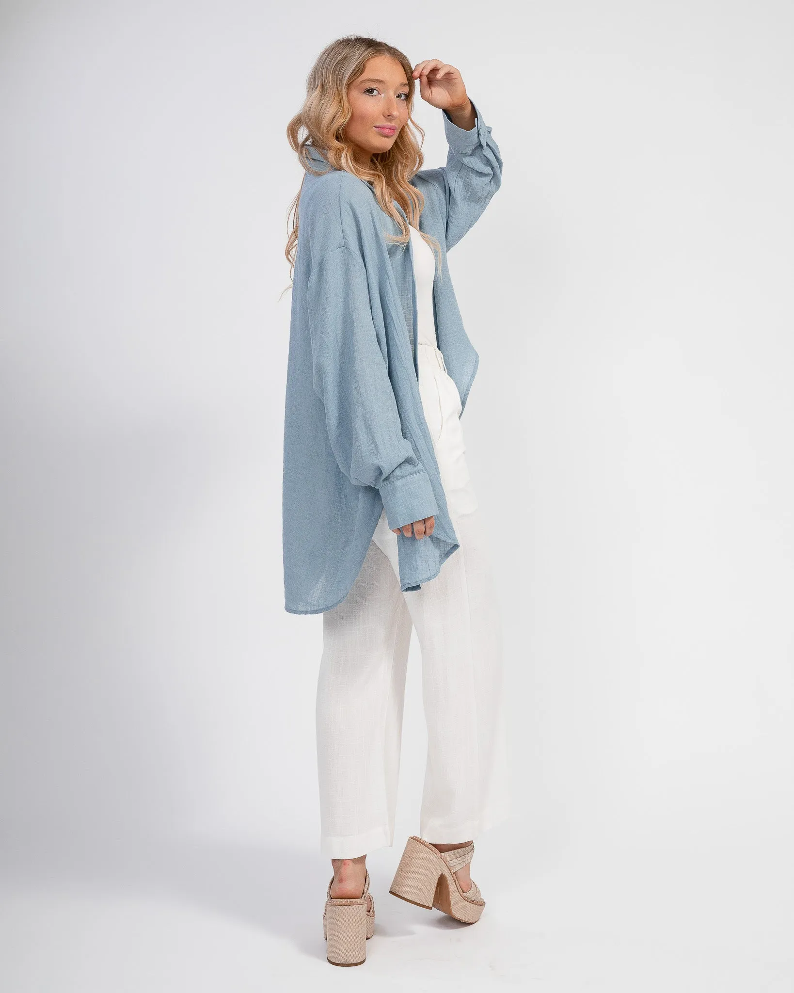 Self Love Button Up: Denim