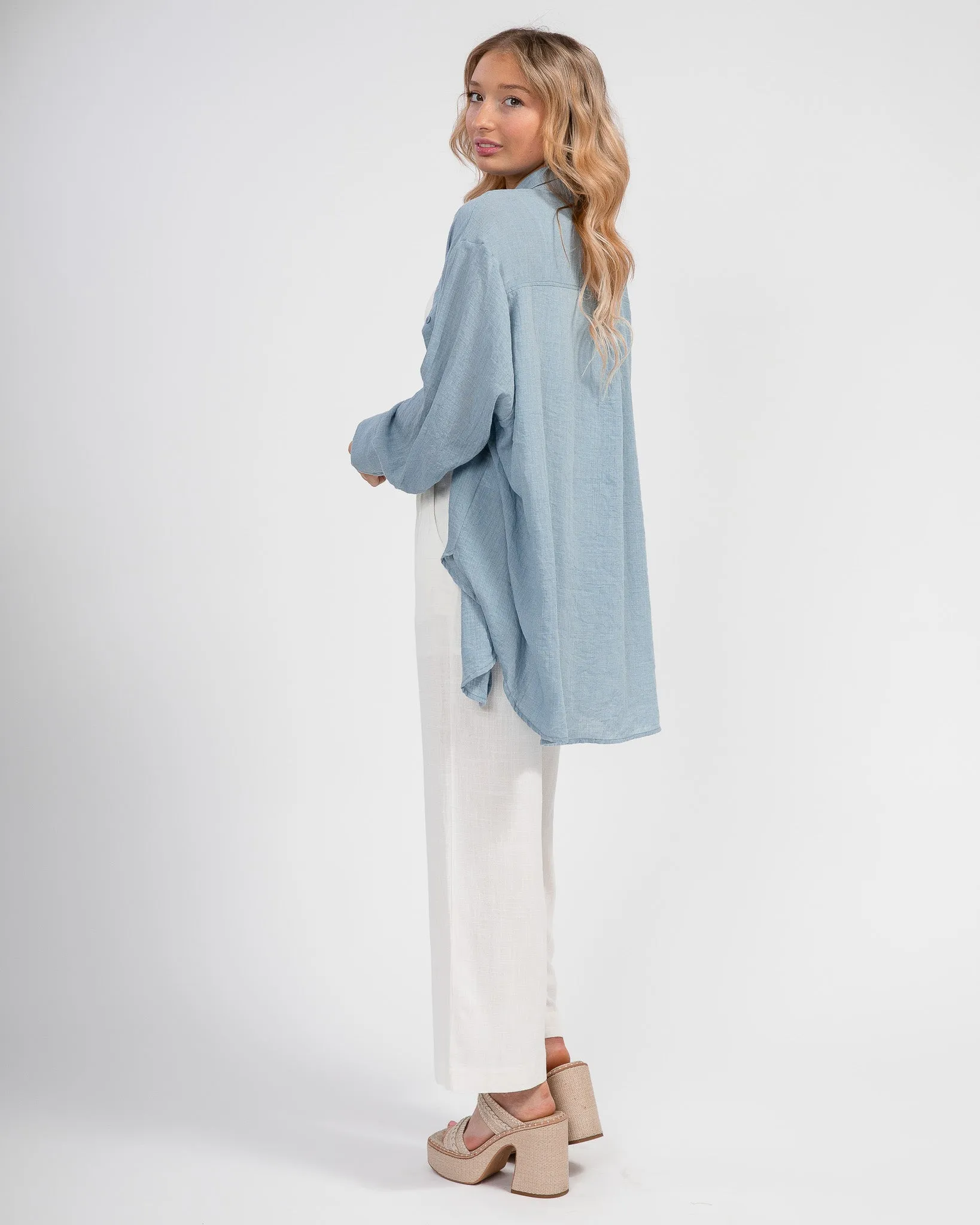 Self Love Button Up: Denim