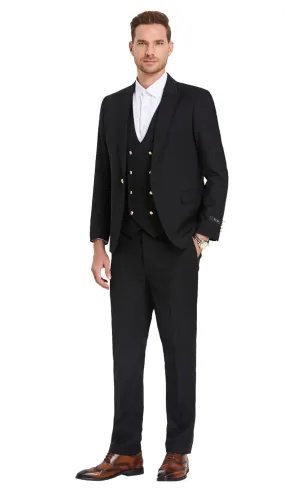 Tazzio M355SK-BLK Mens Suit