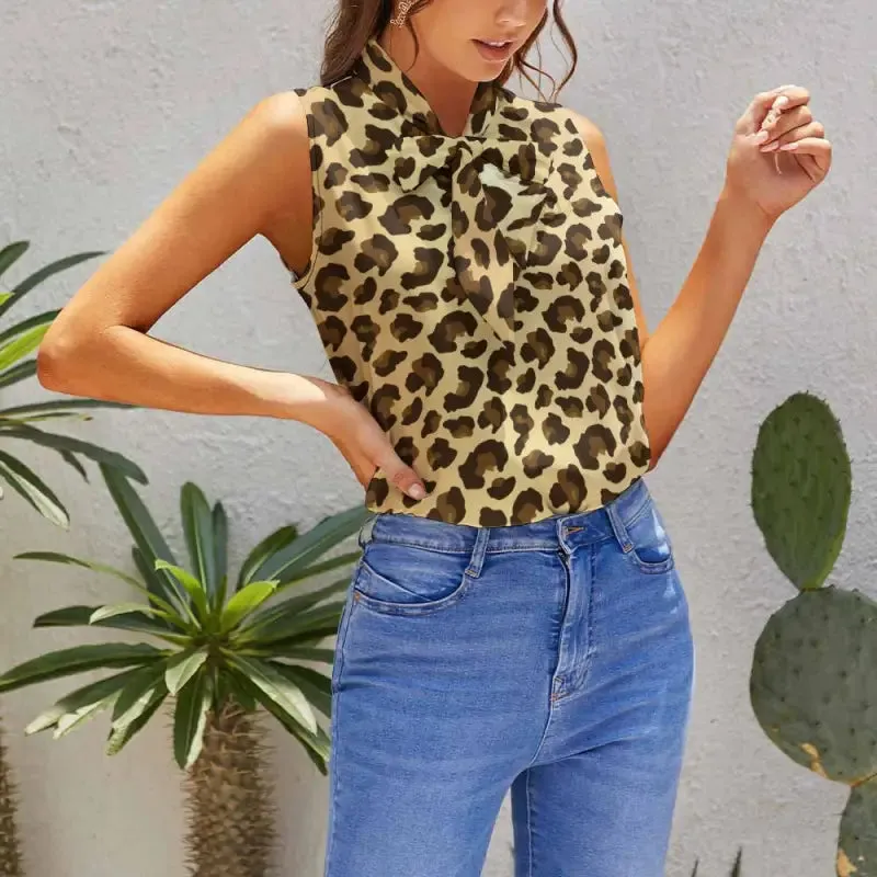 Unleash Your Inner Wild with This Ladies Leopard Print Blouse