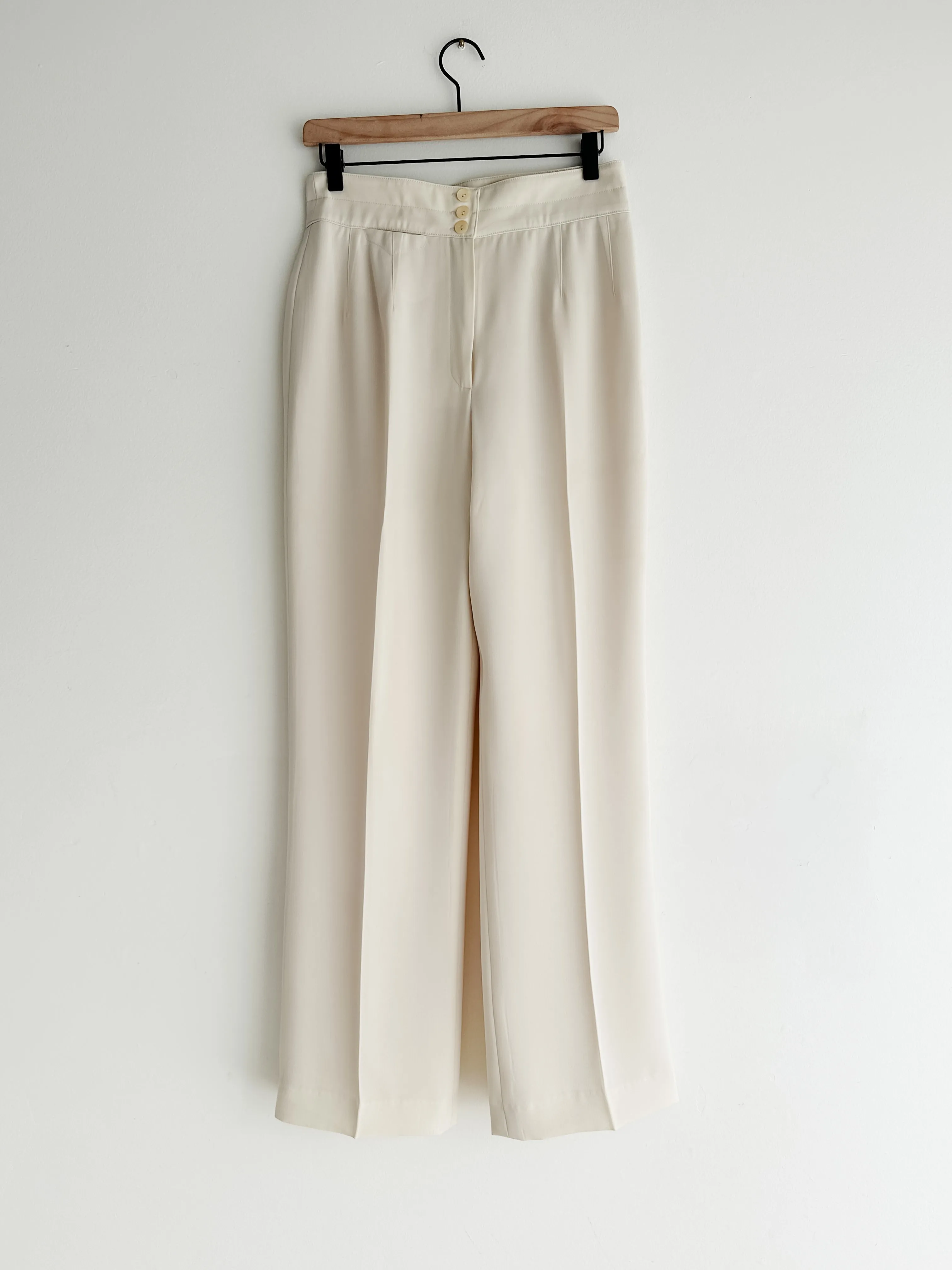 vintage cream two-piece pant set (M)