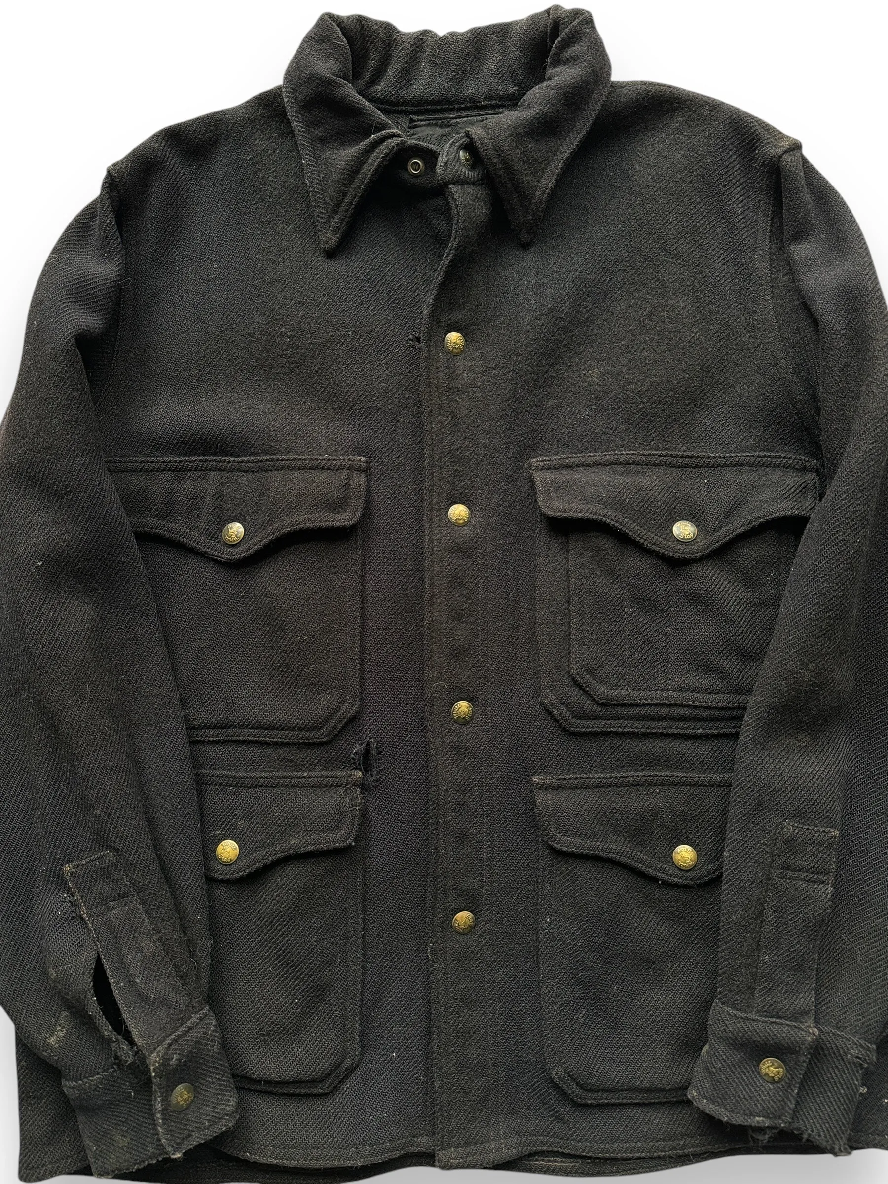 Vintage Thrashed and Overdyed White Stag Wool Cruiser SZ XL