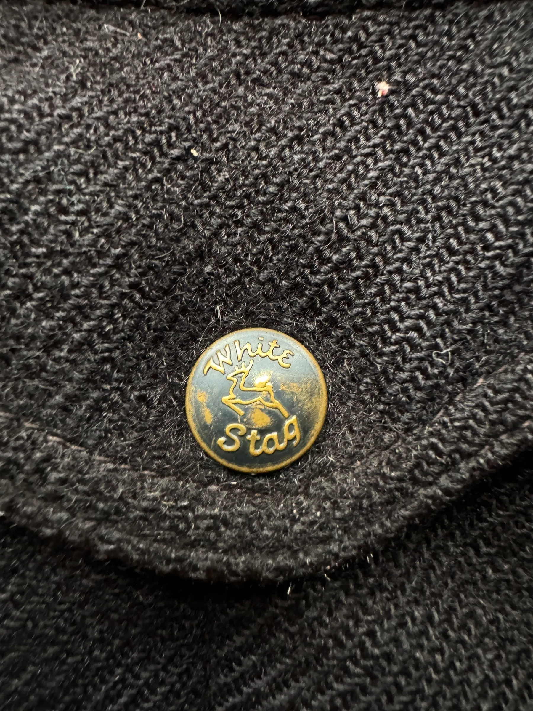 Vintage Thrashed and Overdyed White Stag Wool Cruiser SZ XL